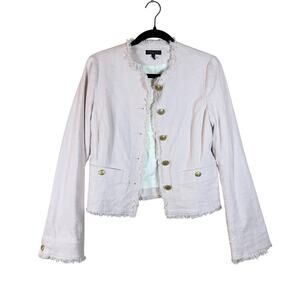 Rag & Bone Pink Cotton Linen Blend Carmen Tweed Jacket sz 2